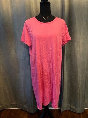 J.Crew Hot Pink Tee Dress